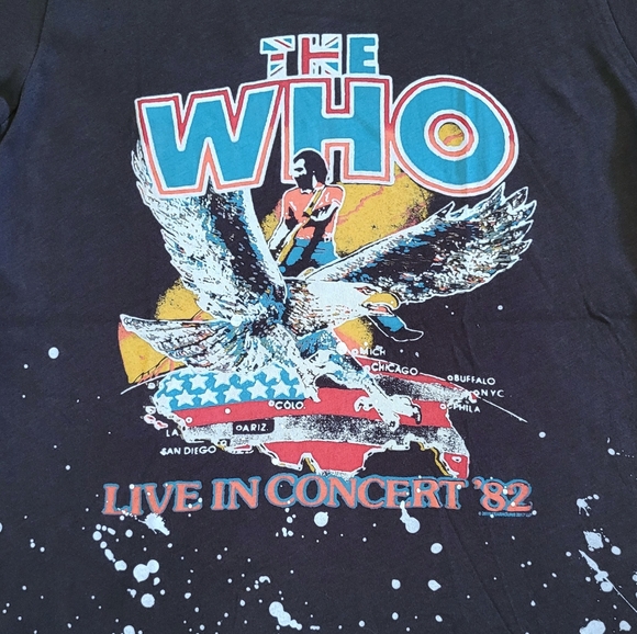 Chaser The Who🎶 "Live In Concert '82" Graphic Tee👕 - NWT - Picture 3 of 14